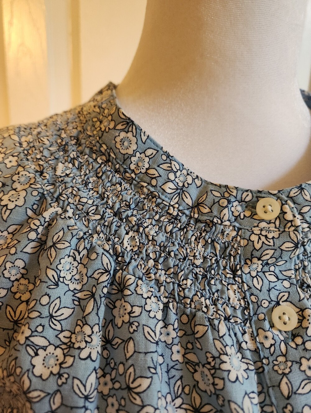 J Crew Smocked-neck Floral Top - Picture 4 of 7